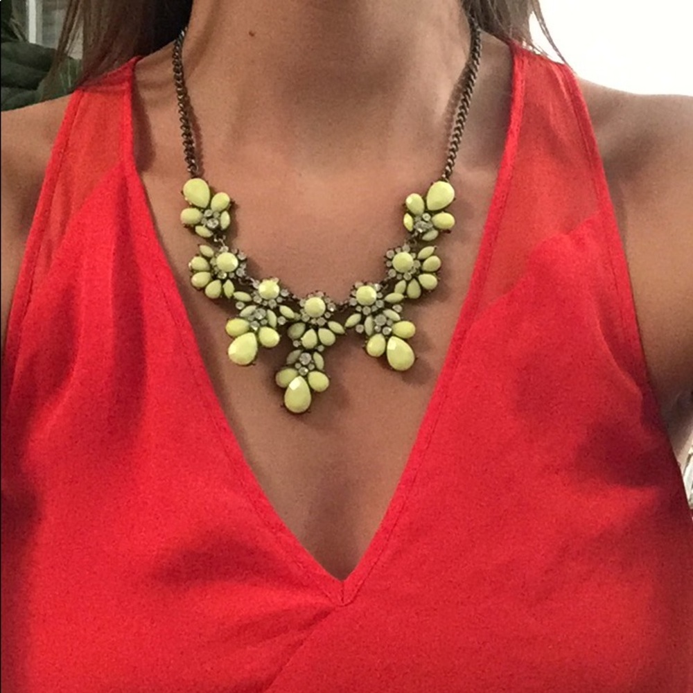 J. Crew Neon Statement Necklace